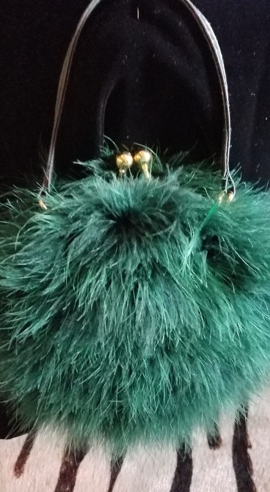 FABULOUS VINTAGE OSTRICH FEATHER PURSE
